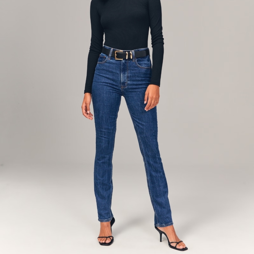 Abercrombie and Fitch slim straight ultra high rise Size 14